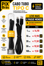 Cabo Tubo Tipo-C USB