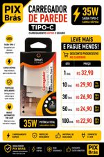 Carregador de Parede Tipo-C (P&D) Turbo