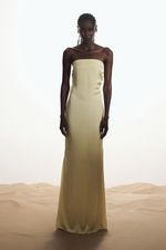 Vestido Tomara que Caia Cetim Butteryellow - SOL BRAND X THAISE JURIATTI
