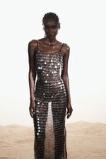 Vestido Longo Maxi Paetê Marrom | Brown Maxi Sequin Long Dress