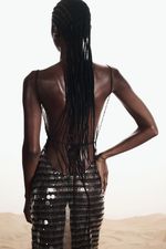 Vestido Longo Maxi Paetê Marrom | Brown Maxi Sequin Long Dress