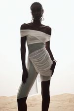 Vestido Tule Sky Off White | Off-White Sky Tulle Dress