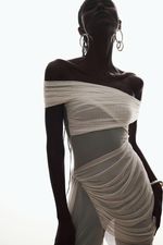 Vestido Tule Sky Off White | Off-White Sky Tulle Dress