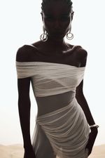 Vestido Tule Sky Off White | Off-White Sky Tulle Dress