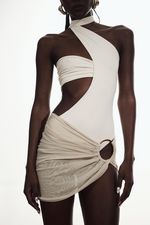 Mini Saia Tule Argola Marfim | Ivory Ring Mini Skirt