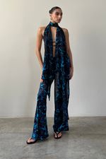 Calça Lyra Eletric Blue | Lyra Electric Blue Flare Pants