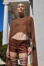 Blusa Zaya Marrom | ZAYA BROWN TOP