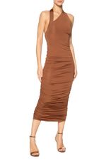 Vestido Artemis Midi Marrom