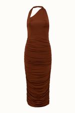 Vestido Artemis Midi Marrom