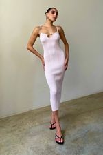 Vestido Lilly Midi Rosa Giz