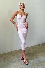 Vestido Lilly Midi Rosa Giz