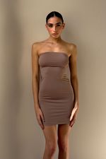 Vestido Under Tomara-que-caia Nude | Under Strapless Nude Dress