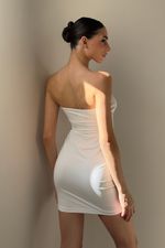 Vestido Under Tomara-que-caia Off White | Under Strapless Off-White Dress