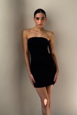 Vestido Under Tomara-que-caia Preto | Under Strapless Black Dress