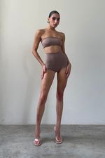 Short Under Cintura Alta Nude | High-Waist Under Shorts Nude