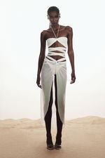 Top Cruzado Tule Off White | Off-White Crossed Tulle Top