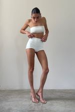 Short Under Cintura Alta Off White | High-Waist Under Shorts Off-White