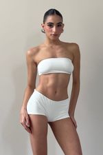 Short Under Cintura Baixa Off White | Low-Rise Under Shorts Off-White