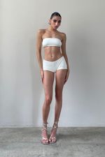 Short Under Cintura Baixa Off White | Low-Rise Under Shorts Off-White