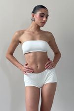 Short Under Cintura Baixa Off White | Low-Rise Under Shorts Off-White