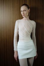 Meia Calça Tule Off White - SOL BRAND X THAISE JURIATTI