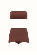 Short Under Cintura Alta Cappuccino | High-Waist Under Shorts Cappuccino