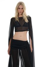 Cropped Ava Preto | Ava Black Cropped Top