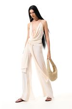 Calça Musseline Marfim | Ivory Mousseline Pants