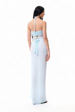 Top Cruzado Tule Ice Blue | Ice Blue Crossed Tulle Top