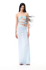 Top Cruzado Tule Ice Blue | Ice Blue Crossed Tulle Top