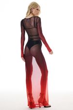 Vestido Tule Aya Degrade Laranja | Aya Orange Gradient Dress