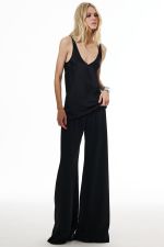BLUSA CETIM SOL X THAISE JURIATTI PRETA | Sol x Thaise Juriattti Satin Black Blouse