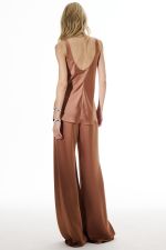 CALÇA CETIM SOL X THAISE JURIATTI MOCHA | Sol x Thaise Juriatti Satin Mocha Pants
