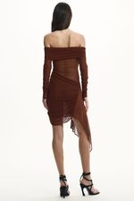 Vestido Liah Tule Marrom | Liah Brown Dress