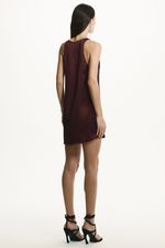 VESTIDO MINI CETIM SOL BRAND X THAISE JURIATTI MARROM | Sol Brand x Thaise Juriatti Mini Satin Brown Dress