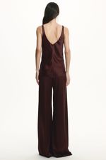 Blusa Cetim Sol X Thaise Juriatti Marrom | Sol x Thaise Juriatti Satin Brown Blouse