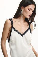 Vestido Duda Cetim Off White |  Duda Off White Satin Dress