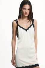 Vestido Duda Cetim Off White |  Duda Off White Satin Dress