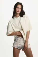 T-shirt Over Creme | Ivory Oversized T-shirt