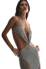 Vestido Crochê Prata | Silver Crochet Dress