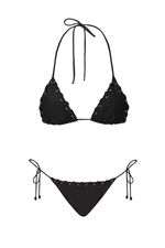 Top Ilhós Preto | Black Eyelet Bikini Top