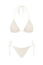 Calcinha Ilhós Off White | Off White Eyelet Bikini Bottom