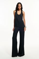 Regata Halter Cetim Preta | BLACK SATIN HALTER TOP