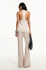 Regata Halter Cetim Marfim
