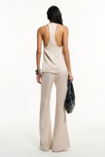 Regata Halter Cetim Marfim