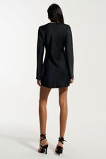 Vestido Cetim Manga Longa Preto SOL  BRAND X THAISE JURIATTI | Black Long Sleeve Satin Dress SOL BRAND X THAISE JURIATTI