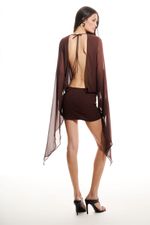 Vestido Vênus Marrom | Venus Brown Mini Dress