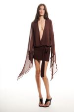 Vestido Vênus Marrom | Venus Brown Mini Dress