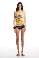 Calcinha Boxer Out Of Range Preta | BLACK OUT OF RANGE BOXER BIKINI BOTTOM