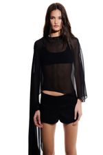 Blusa Fluída Assimétrica Preta | BLACK ASYMMETRIC FLOWY TOP